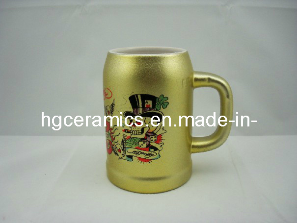 500ml Beer Stein Gold Sublimation Mugs