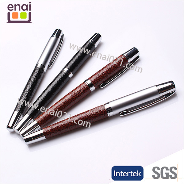 Good Quality PU Leather Novelty Roller Pen with Parker Refills