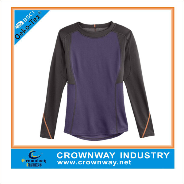 High Quality Dry Fit Long Sleeve Sport Wear for Woman (CW-AT1516)