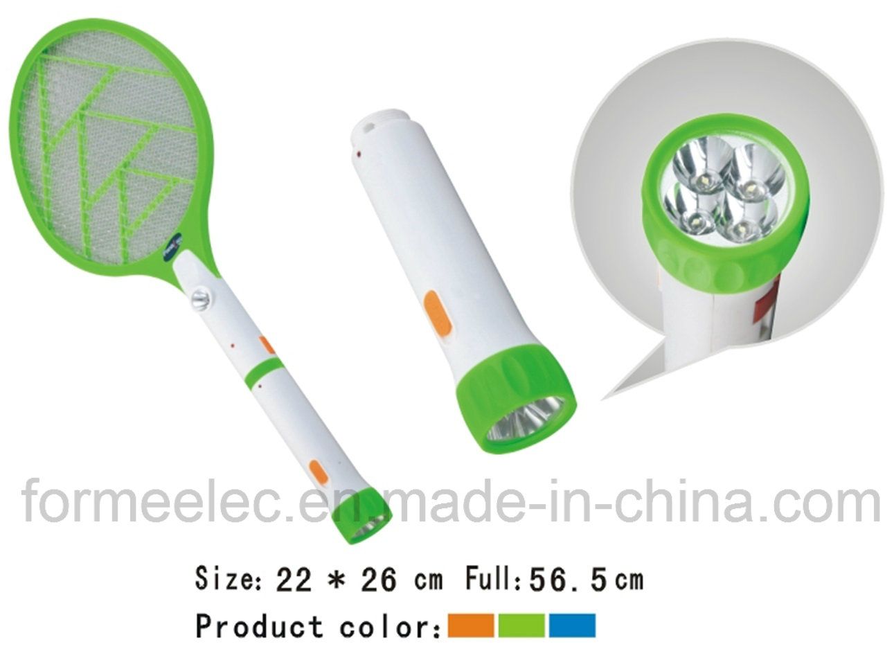 Rechargeable Electric Mosquito Swatter C16ha with LED Torch