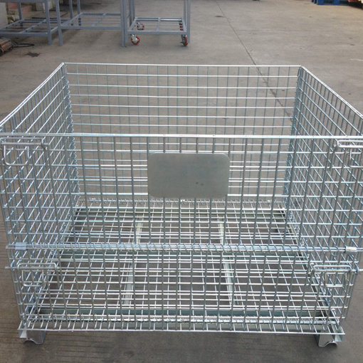 Hot Sale Galvanized Wire Mesh Container for Warehouse Turnover