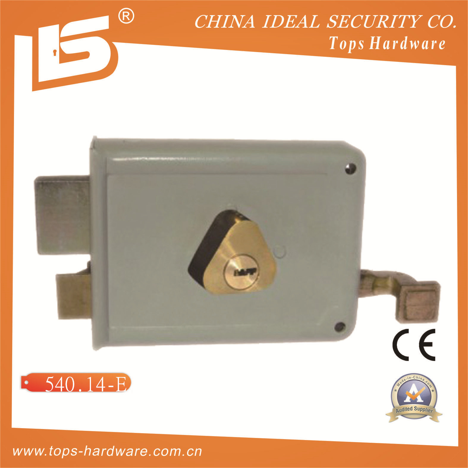 Security High Quality Door Rim Lock (540.14-E)
