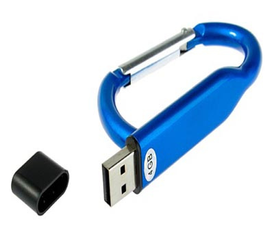 Climbing Button Carabiner Metal USB Flash Disk