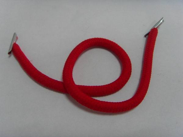 Low Elastic Polyester Rope Cotton Handle Rope with Plastic Tips