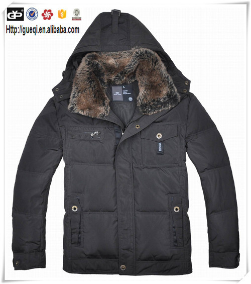 Man Casual Softshell Down Jacket for Winter