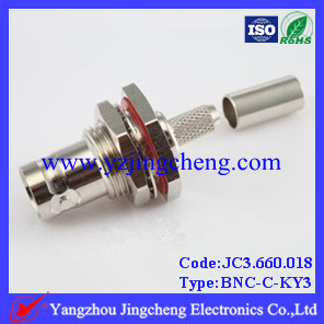 BNC Female Bulkhead RF Connector Crimp for Rg58 Cable