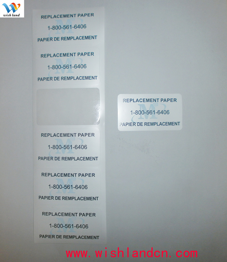 Custom Printed Paper Replacement Pet Self Adhesive Label