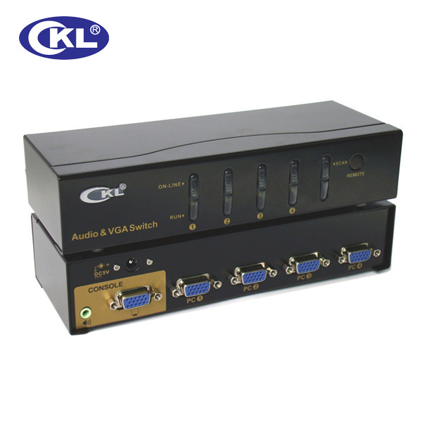 4 in 1out VGA +Audio Switch with Remote Control