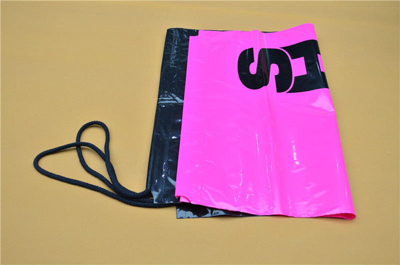 Printed PE Plastic Bags with Draw String Closed