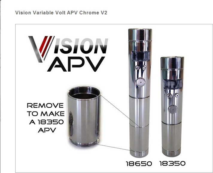 Original Vision Apv Mod/V. V. Voltage Regulation of Electronic Cigarettes with Vision CE4 Kits