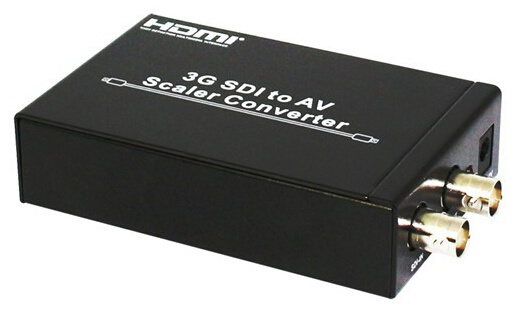 Link-Mi High Quality Black 3G Sdi to AV Scaler Converter up to 300m for SD Signals, 200m for HD Signals and 100m for 3G Signals