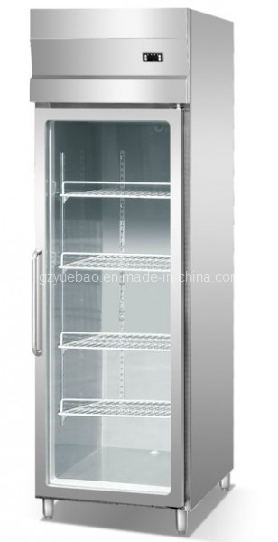 Upright Stainless Steel Refrigerator Showcase with CE Approved
