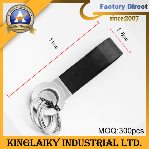 Customized Metal + Leather/PU Key Chain for Gift (KKC-003)