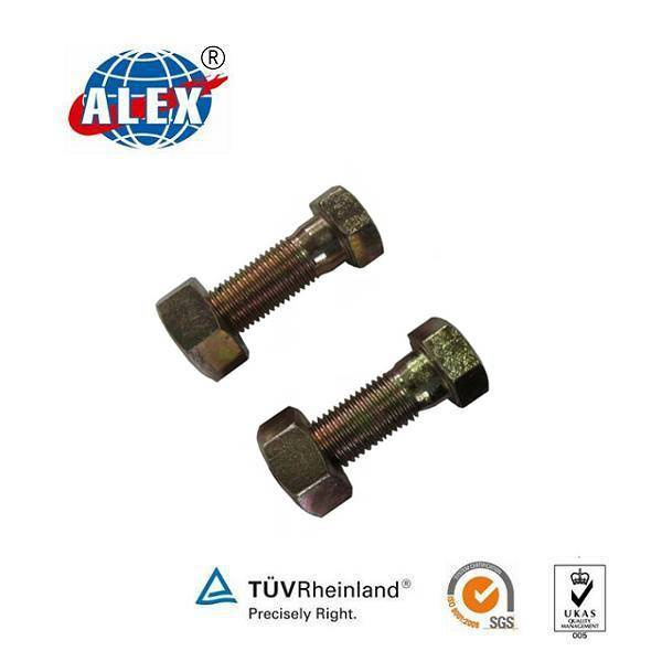 Hexagon Bolt with Nut Zinc Plated for Railroad