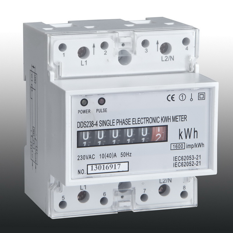 Dds238-4 Single-Phase DIN-Rail Type Watt-Hour Meter