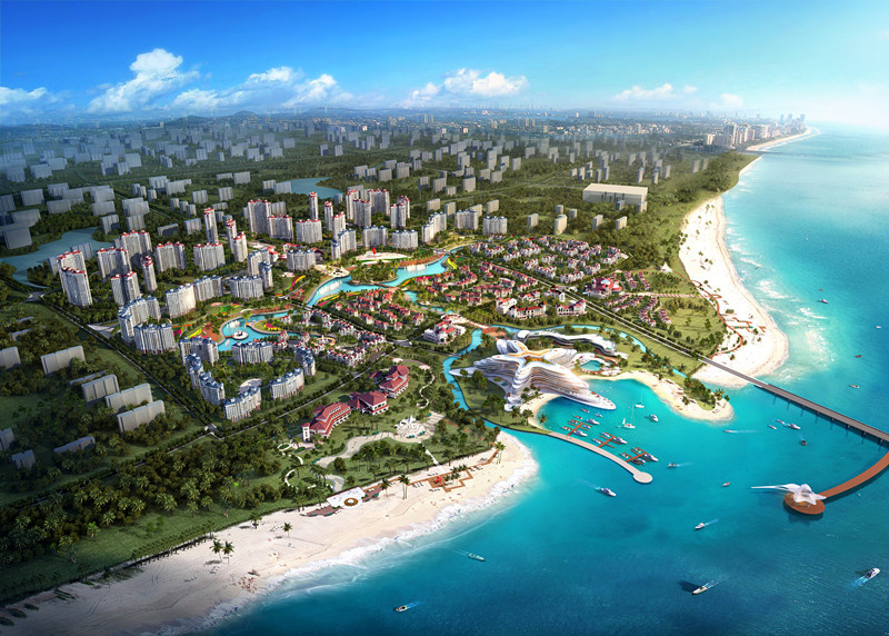 Aerial View Visualization 3D Architectural Rendering