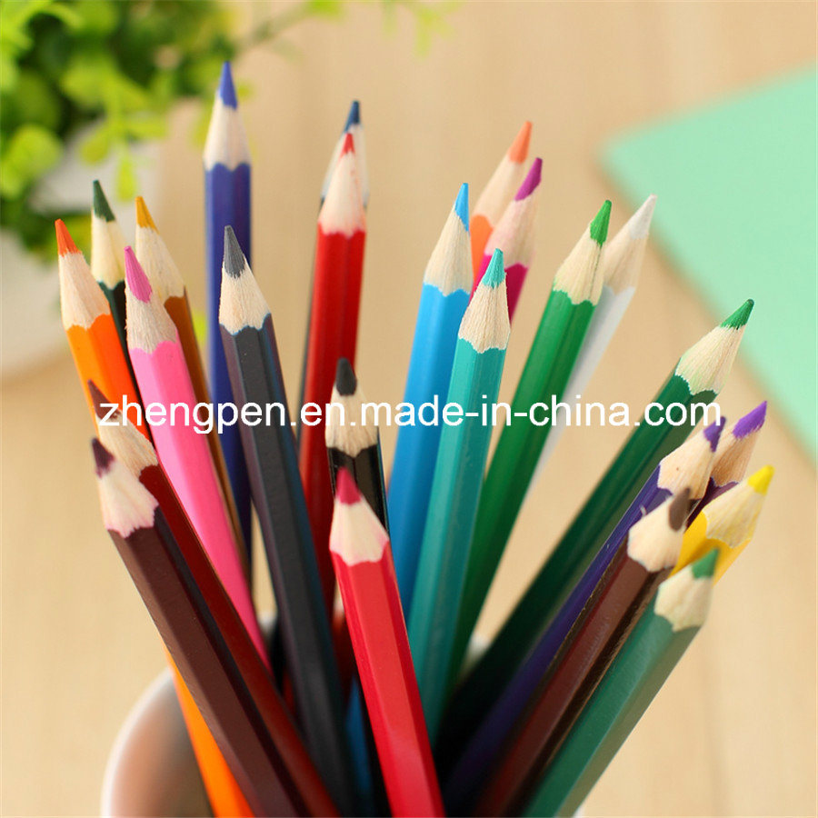 24 Colors Wood Pencils with Eraser Gift Box