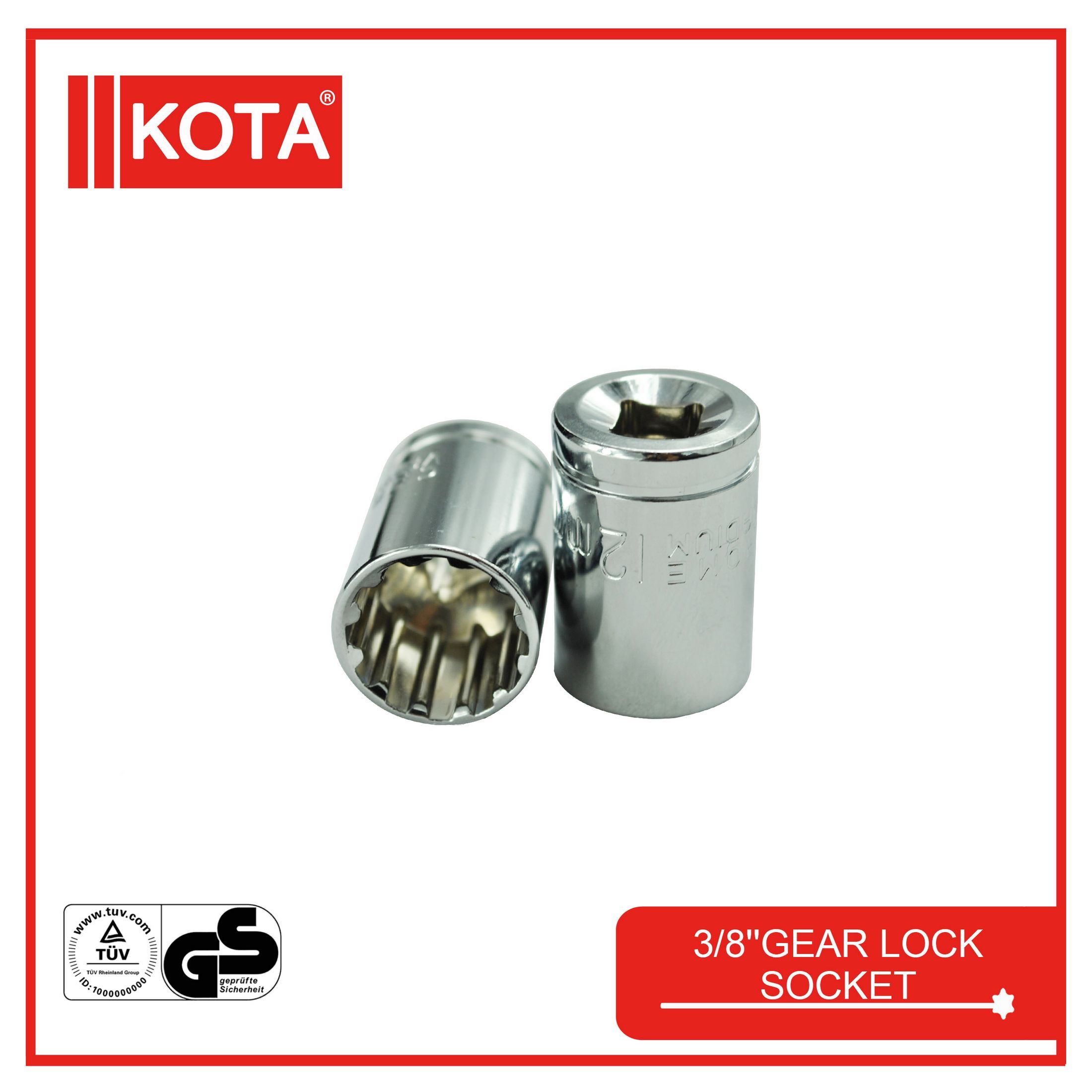 3/8 'chrome Vanadium Gear Lock Socket