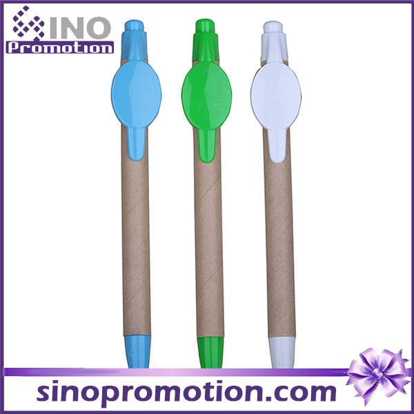 Eco-Friend Ball Pen with Clip Logo Printing Promotional Advertising