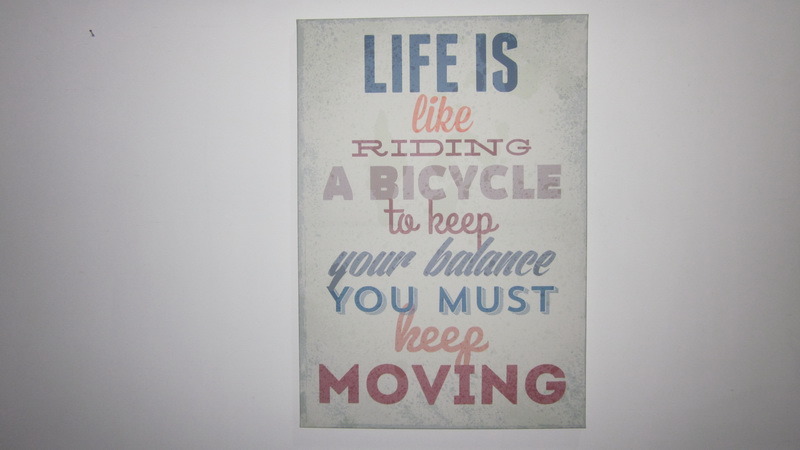 Canvas Painting Life Is Like Riding Bicycle