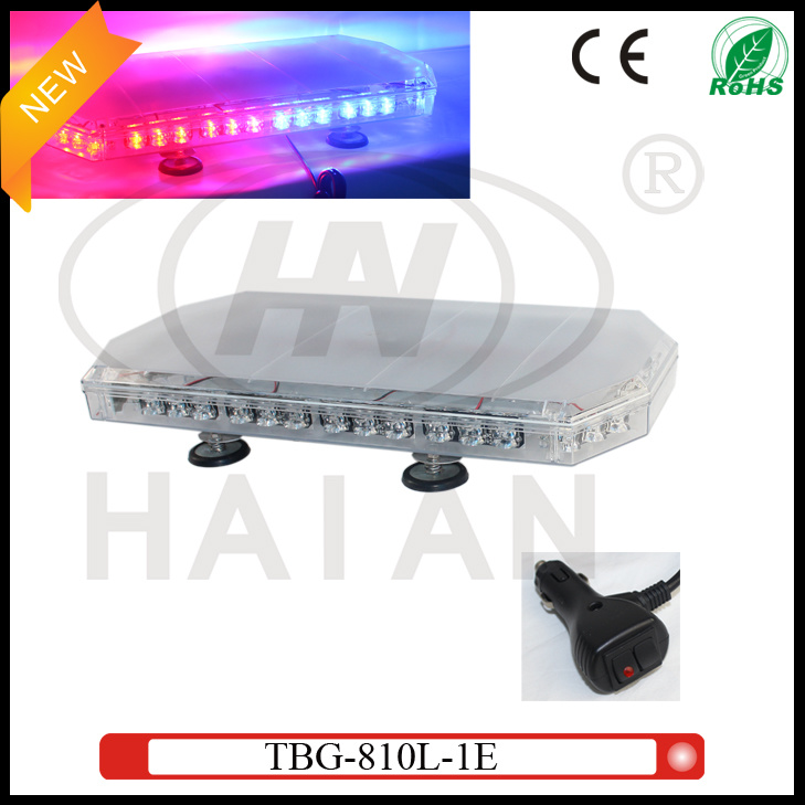 Dual-Color LED Mini Lightbar for Police Car Top Mount (TBG-810L-1E)