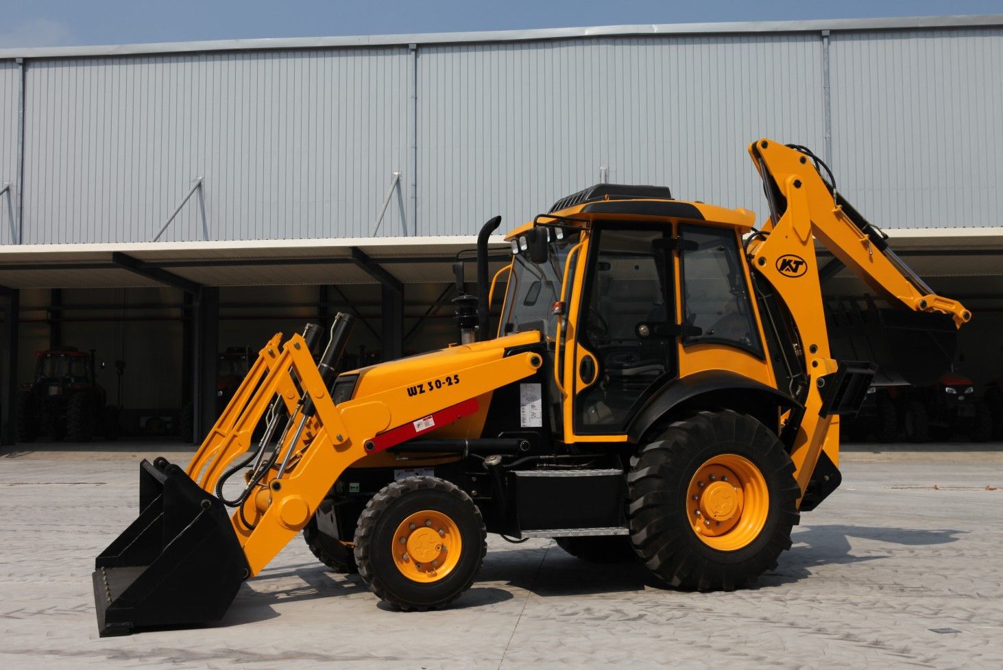 Low Power Consumption Backhoe Loader