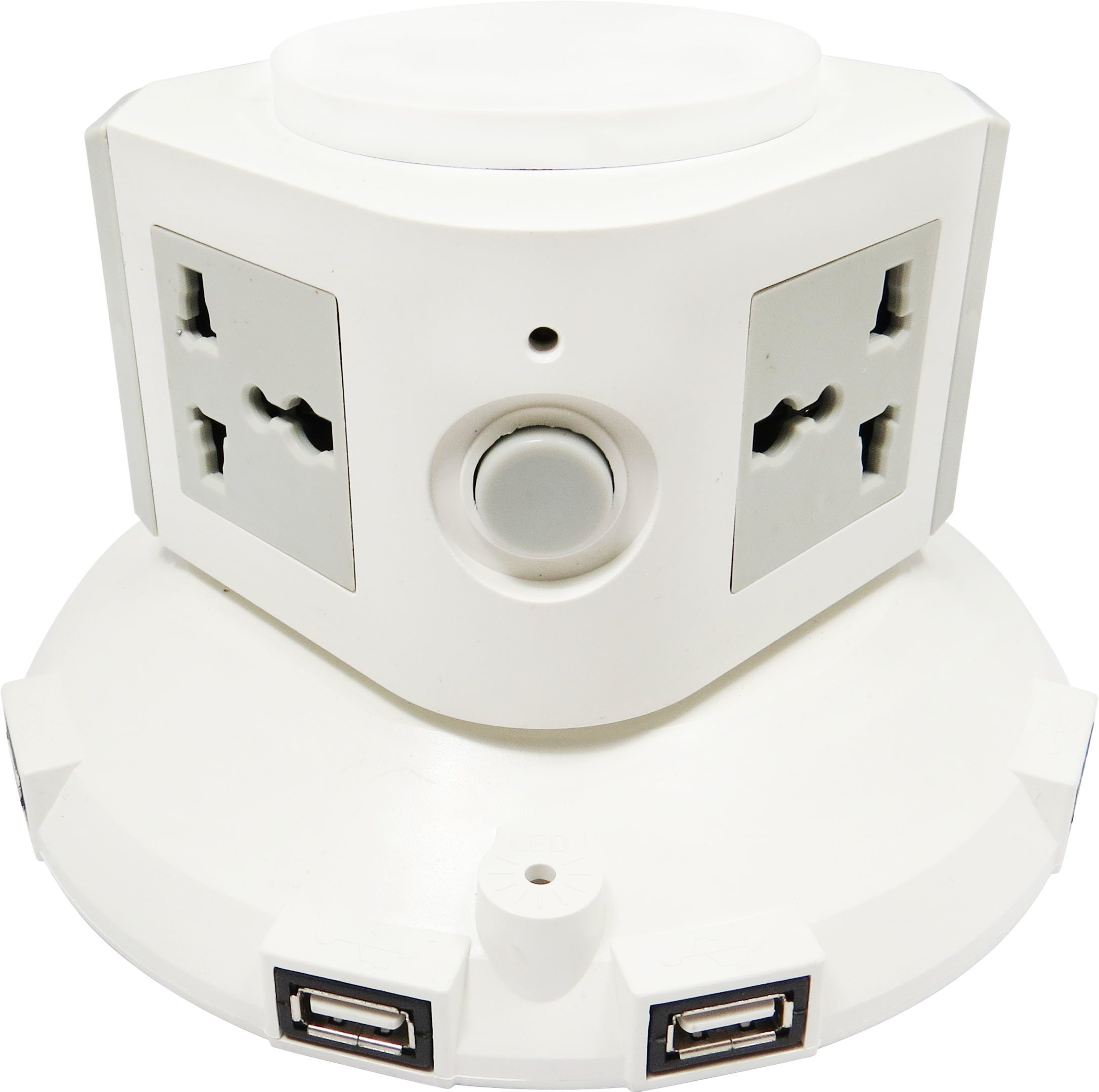 New Design One Layer Vertical Socket with 5 USB Charger