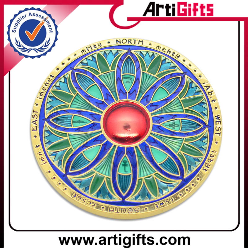 Metal Souvenir Coin with Colorful Transparent Soft Enamel
