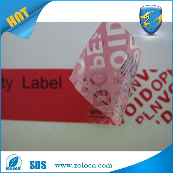 Tamper Evident Security Label