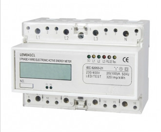 DIN Rail Three Phase Watt-Hour Meter (SEM041CL/FL/CN)