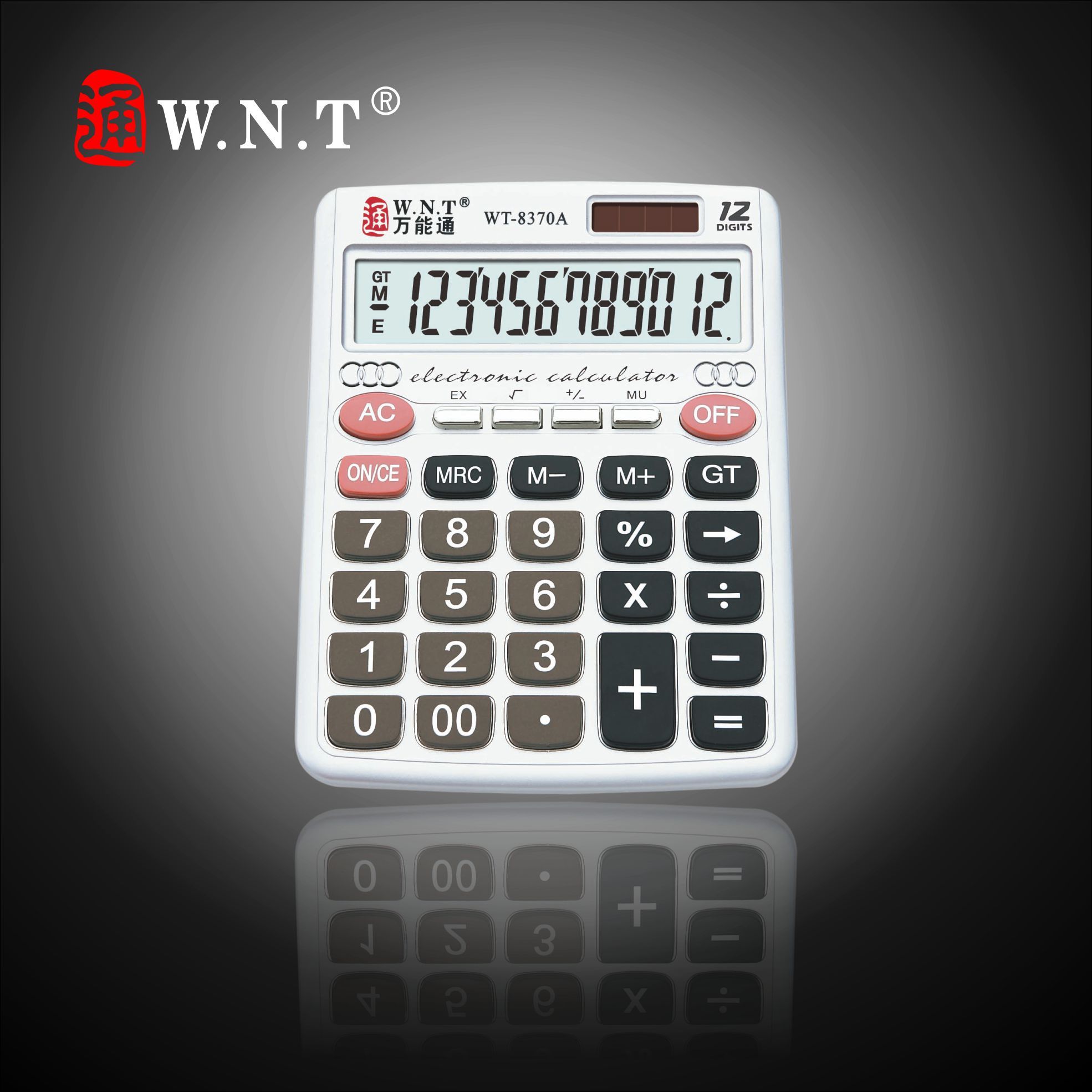 12 Digits Dual Solar Power Desktop Finance Calculator with Business, Sales or Office