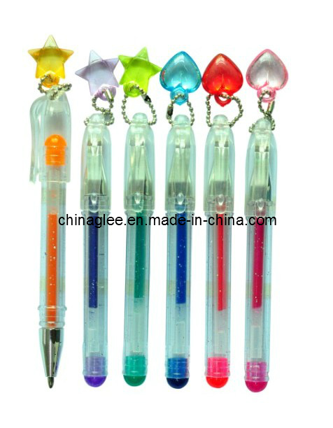 Plastic Gel Pen with Lovely Pendant (GDL2002-8)