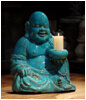 Smiling Buddha with Candle for Home Furnishing Decor