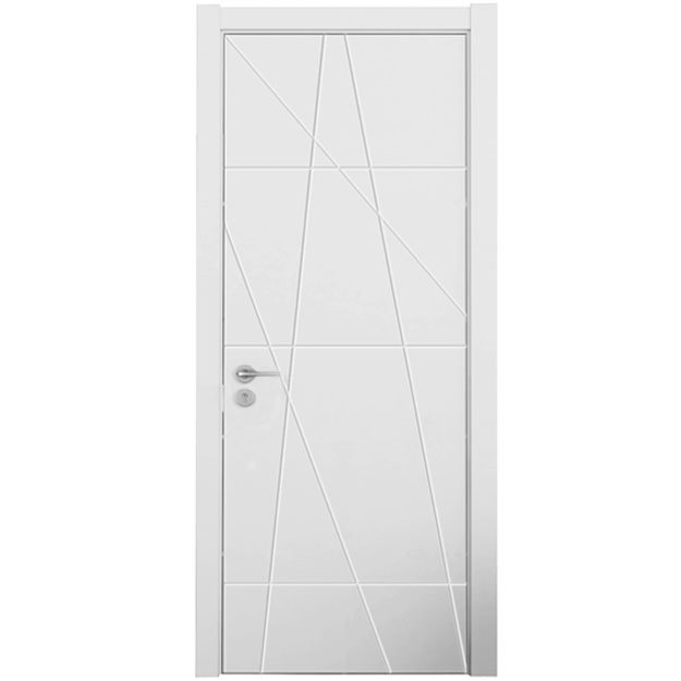 Oppein Contemporary Front White Lacquer Wooden Entry Doors (MSPD25)