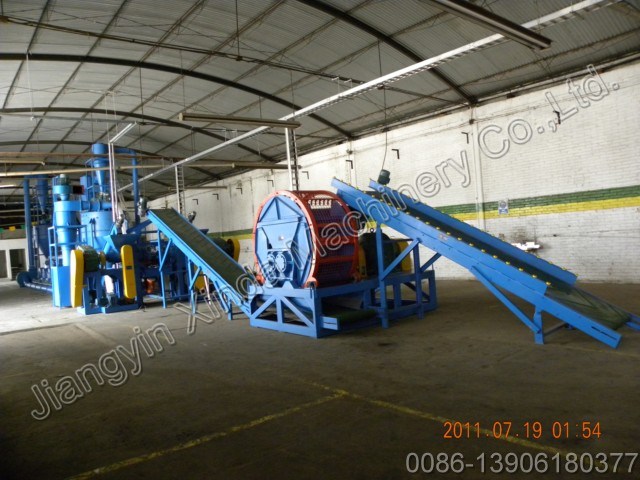 Environment Friendly Waste Tire Shredder Production Line