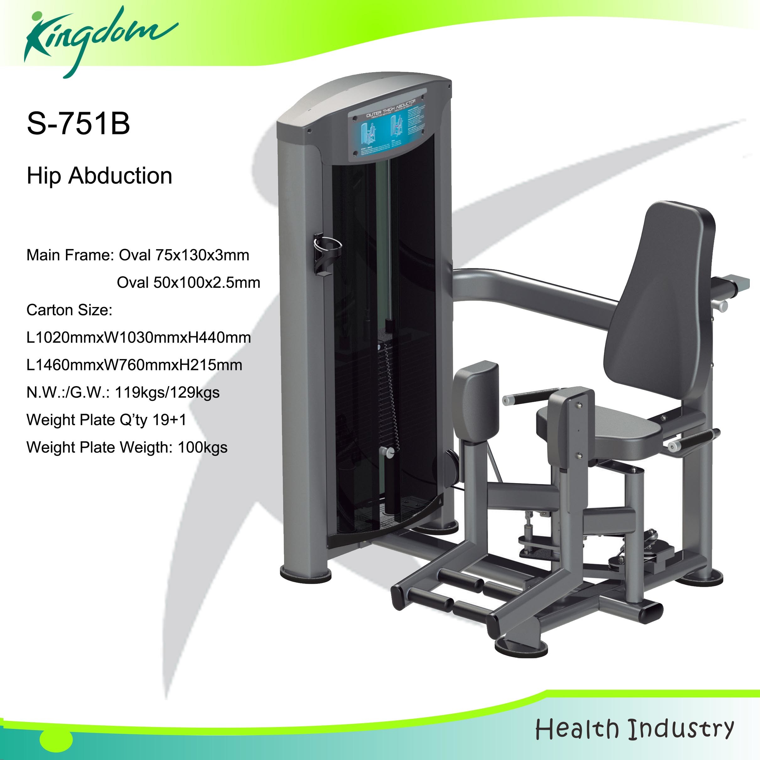 Strength Machine Fitness Equipment Body Building Hip Abduction Gym Equipment