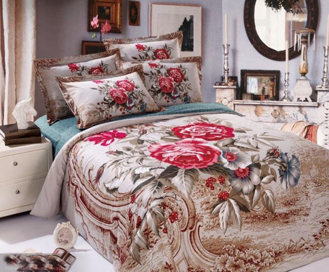 100% Cotton Reactive Printing Bedding Set, Sheet Set, Wrapping Fabric Material: 40X40s/133X72 100% Cotton Duvet Cover: 200X220cm X1PC Flat Sheet: 220X245cm X1PC