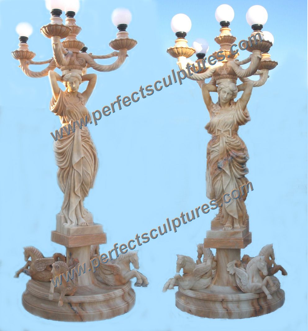 Garden Carved Stone Statue Lantern for Marble Carving Sculpture (SY-X1707)