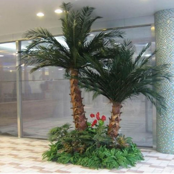 a Group of Artificial Palm Tree for Indoor&Outdoor