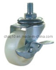 Nylon /PP Wheel Casters, Swivel Top Side Bradkes Wheel Casters