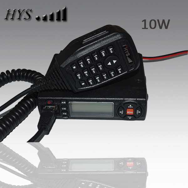 Tc-M10W Newest 10W Mini VHF+UHF Dual Band Mobile Two Way Radio Hys