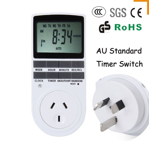 240VAC 10A 2400W Au Plug LCD Display Digital Timer Switch Socket