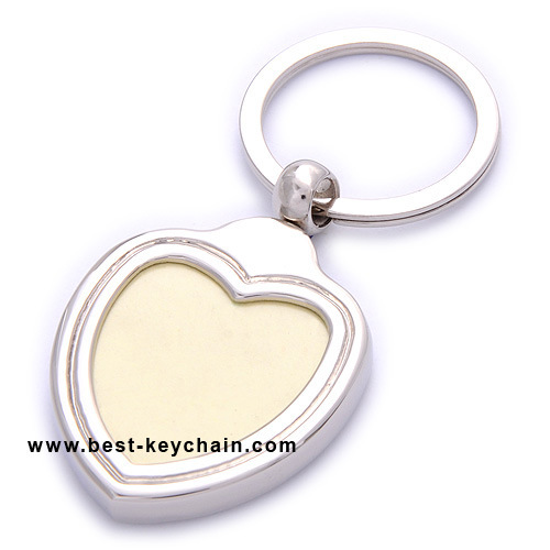 Heart Photo Frame Metal Picutre Key Chain (BK11273)