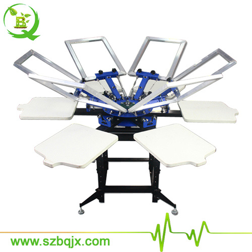 Promotion Price Manual Rotary 6 Color 6 Station Screen Printing Machine