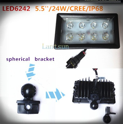 24W LED Work Light with Spherical Bracket