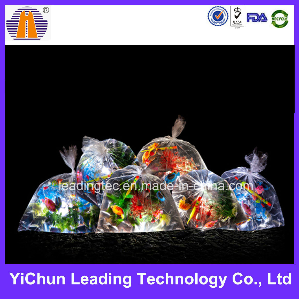 Transparent Clear Plastic PP OPP PPE Fish Packaging Bag