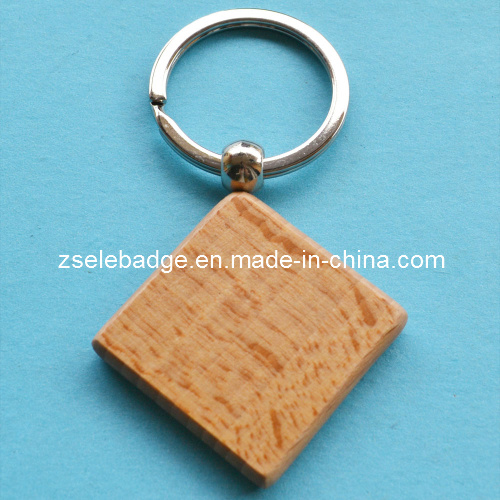 Rhombic Wooden Keychain for Promotion (Ele-K066)