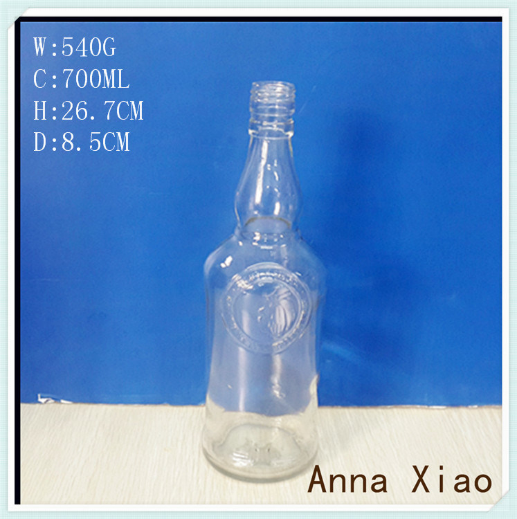 Special Shape Glass Beverage Bottles 700ml