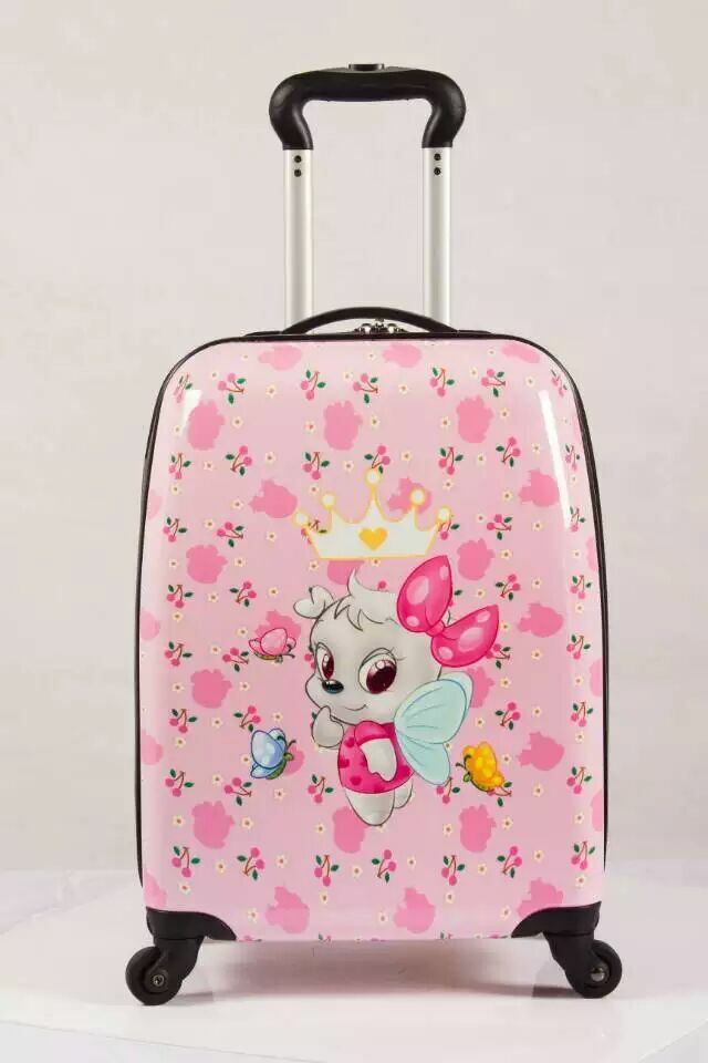 2015 New Design Cartoon Colorful Lovely Children Trolley Bag