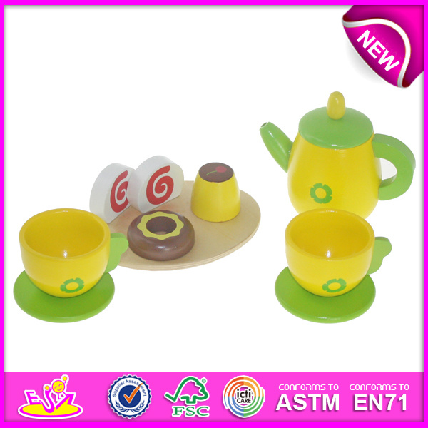 Educational Toy Wooden Tea Toy for Kids, Handmade Wooden Toy Tea Toy for Children, New Product Tea Set Cups Toy for Baby W10b085